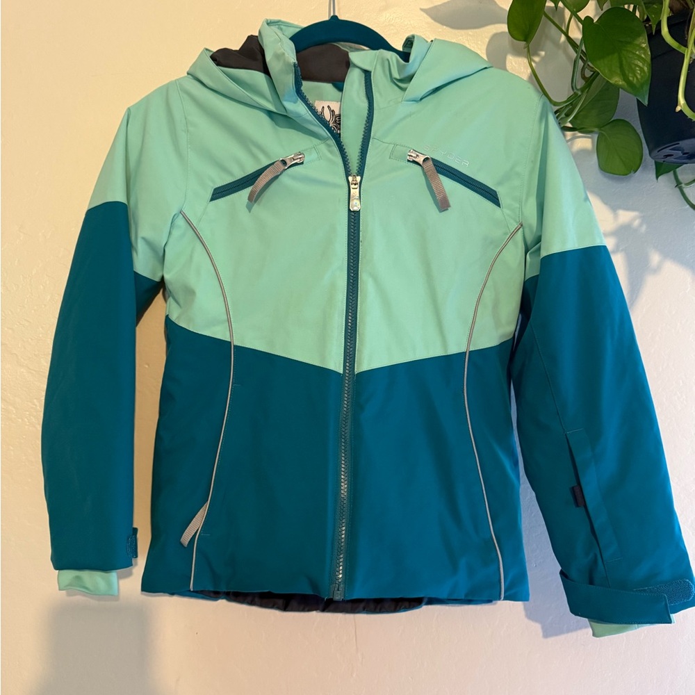 Spyder Kids Turquoise and Mint Puffer Ski ⛷️ Jacket